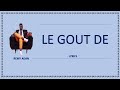 LE GOUT DE - Rémy Adan (English lyrics)