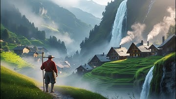 I Found a Hidden Village in the Swiss Alps – With a 100m Waterfall
