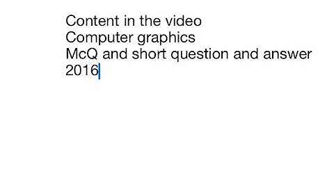 Graphics MCQ 2016