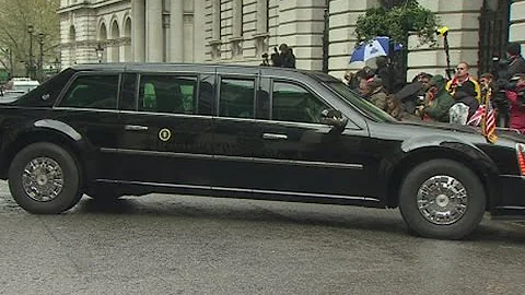 Watch Barack Obama's 'Beast' do a five-point turn in Downing Street - DayDayNews