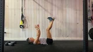 Lying Alternating Toe Touches