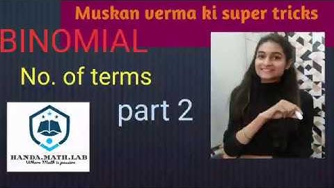 Binomial||super tricks no.of terms||master cadre||jee main  part2