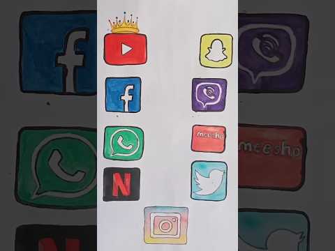 all apps logo drawing easy drawing #shorts #shortvideo #yt20 #youtubeshorts