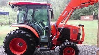 We got a new tractor the Kubota L6060 Cab