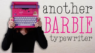 My newest addition, Barbie toy typewriter. :) Fully functioning, more