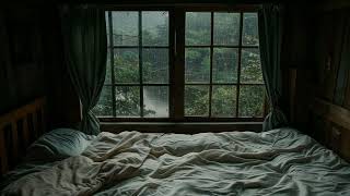Rain on Window | Heavy Rain at Night for Sleep, Study, Relax & Meditation🧘‍♀️Foggy Forest🌲