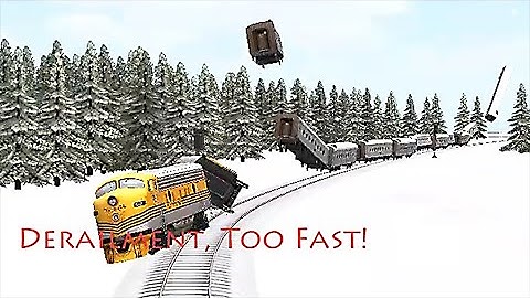 EMD F9 in Snow Metropolis Got Derailment Because Too Fast - Train Sim