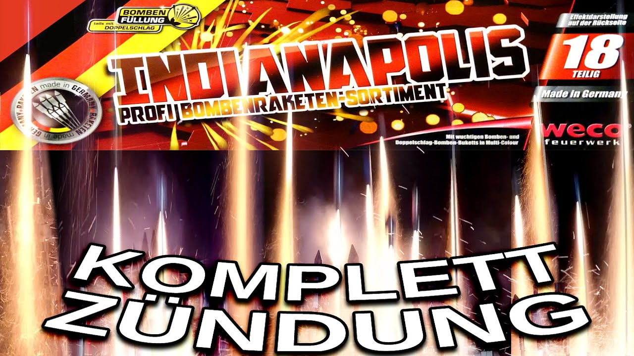 Raketen Set Indianapolis (Weco, Aldi Nord) alles auf einmal / Massenzündung