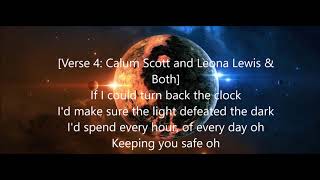 Video thumbnail of "callum scott & leona lewis you are the reason lyrics"