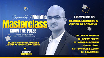 Masterclass Lec 10 | Global Markets & Order Placement | Speaker - Dr. Ravi R Kumar