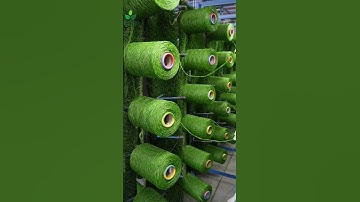 In artificial grass production, this step is called twisting. #landscapelawn #artificialgrass