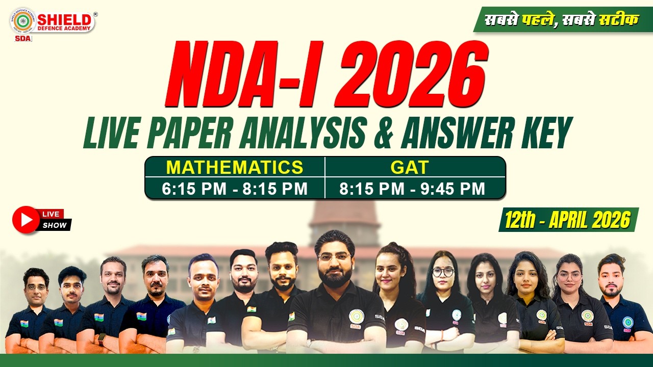 NDA 1 2026 LIVE Paper Analysis 🔥 | Maths + GAT Answer Key | Full ...