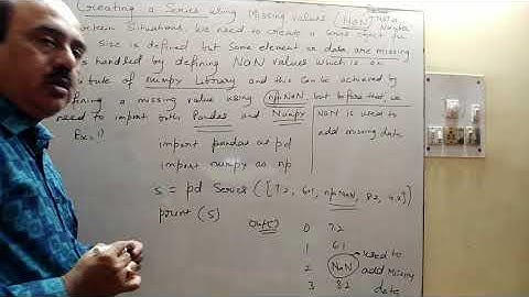 Python | Creating Series using Missing Values (NaN) | Class 12 I.P.