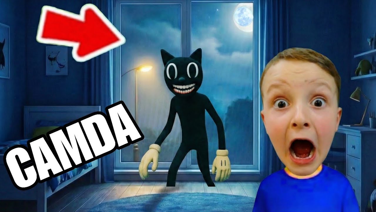 EYVAH KUZEY GECE YARISI CAMDA CARTOON CAT!!ÇOK KORKTUK !!ACIKTIM DİYE BAĞIRDI