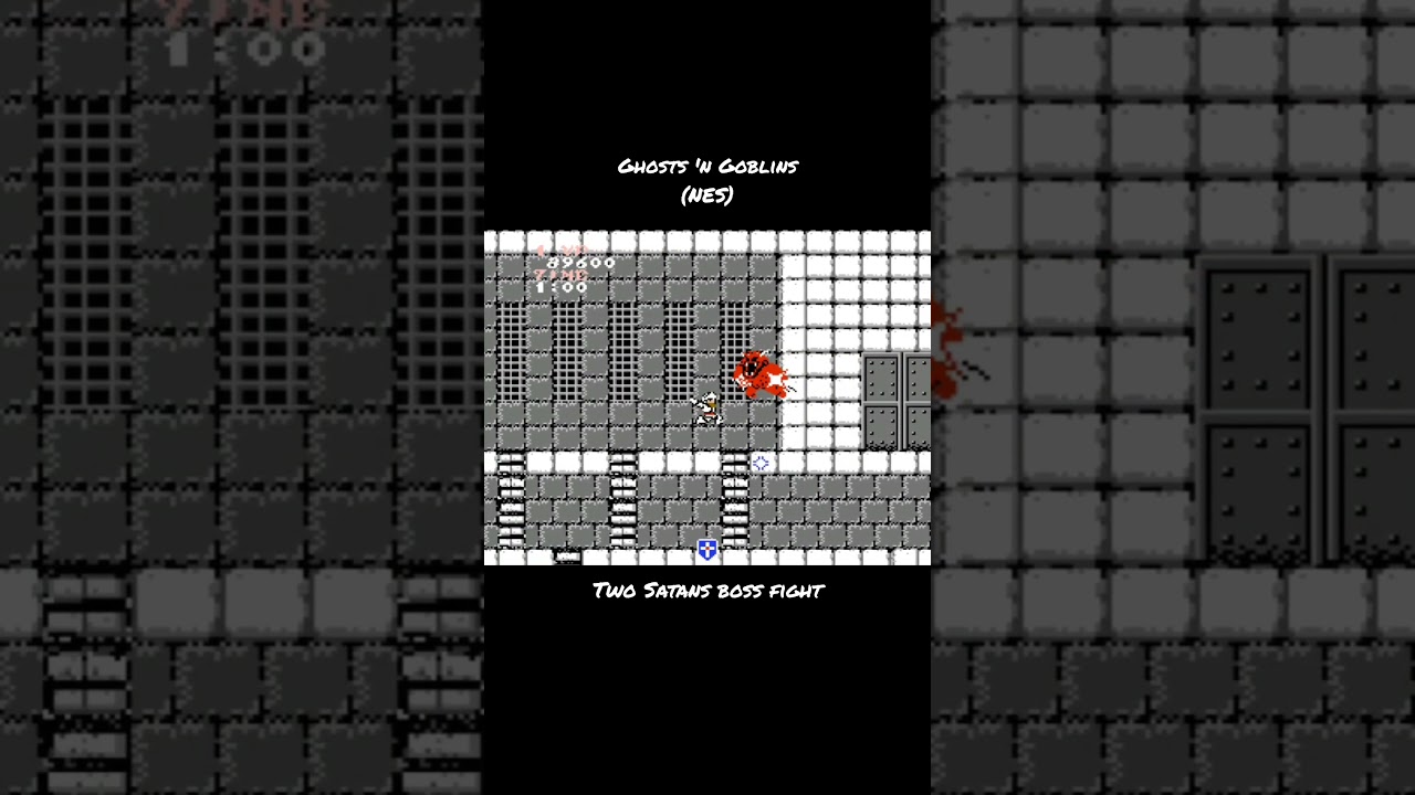 Ghosts 'n Goblins (NES) - Two Satans boss fight 