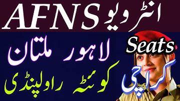 AFNS Interviews Updates | Interview dates on different canters | Number of seats .