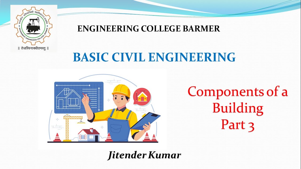Basic Civil Engineering || Components of a Building || Part 3 || By ...
