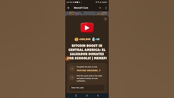 Bitcoin Boost in Central America: El Salvador Donates for Schools! | MemeFi Youtube Video Code