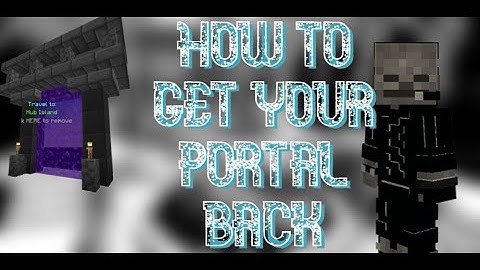 what to do if your hub portal is broken!-hypixel skyblox