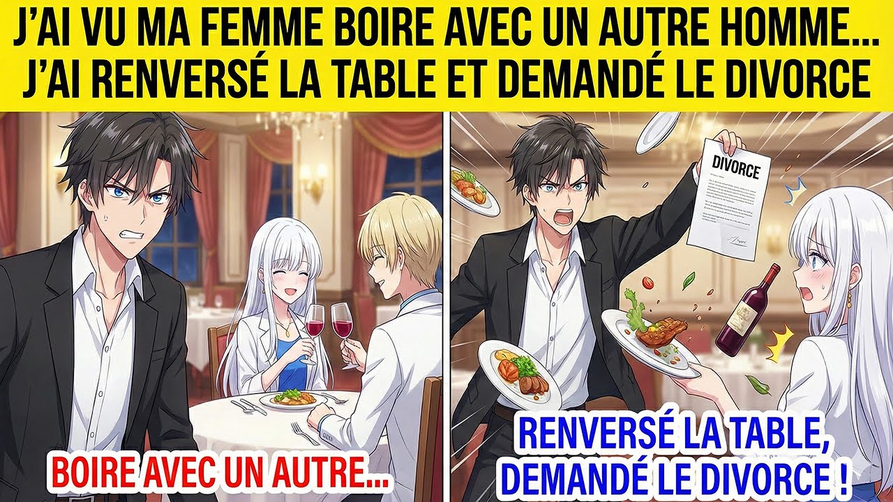 J’ai vu ma femme boire avec un autre homme… J’ai renversé la table et demandé le divorce