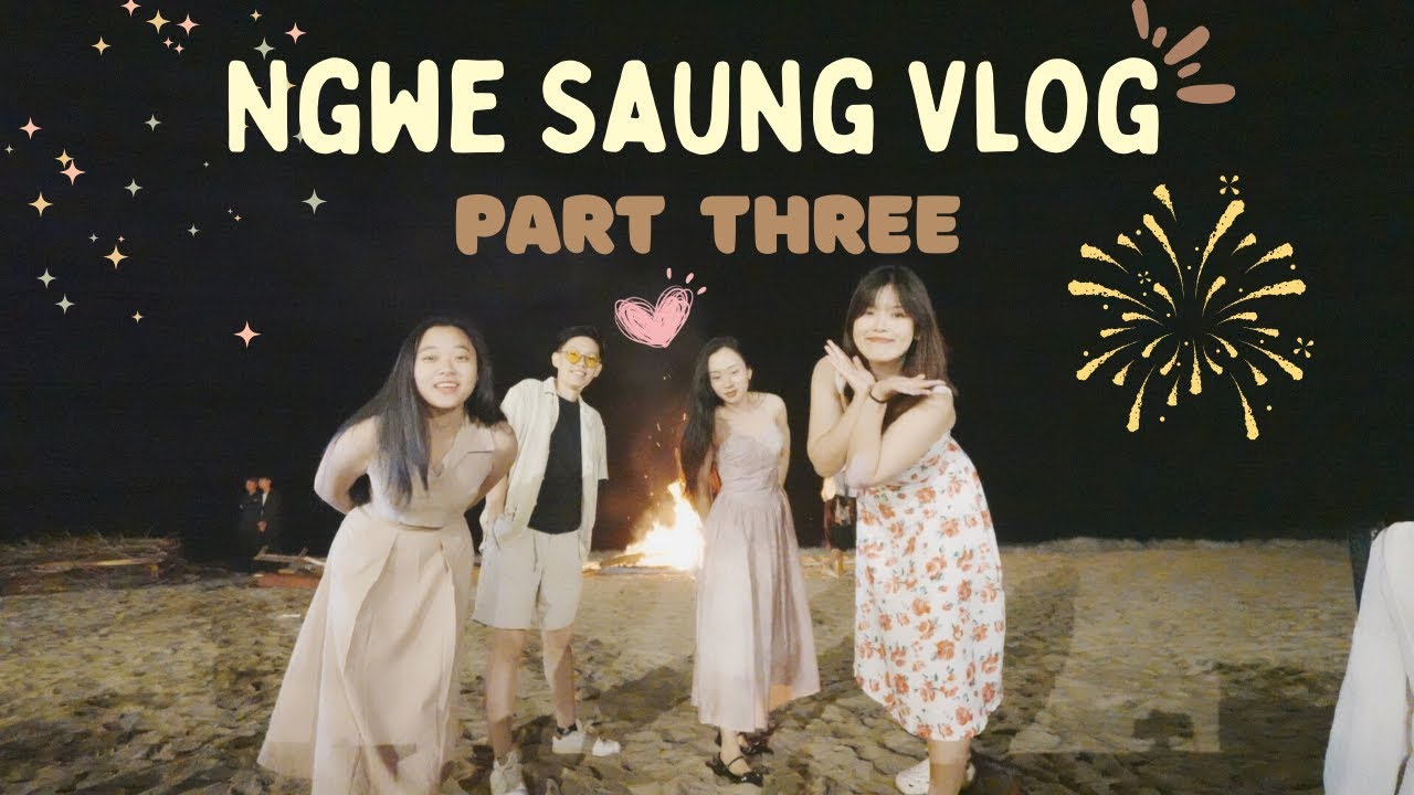 Ngwe Saung Vlog Part 3 🏖 Swimming 🏊/ Countdown Party 🎆 / Birthday Surprise 🎂