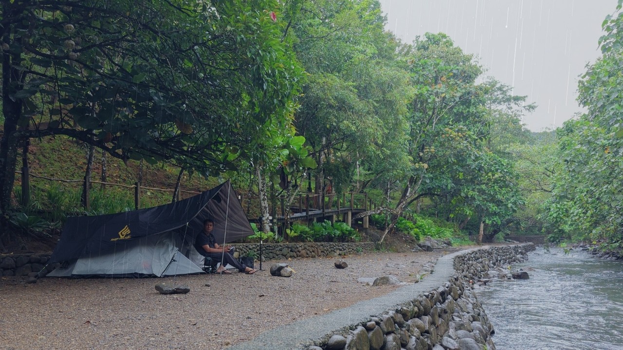 SOLO CAMPING Under Heavy Rain and Typhoon Opong at Camp Awol