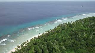 Drone (Aerial) video of Houk Island located in the Northwest Region, Chuuk State