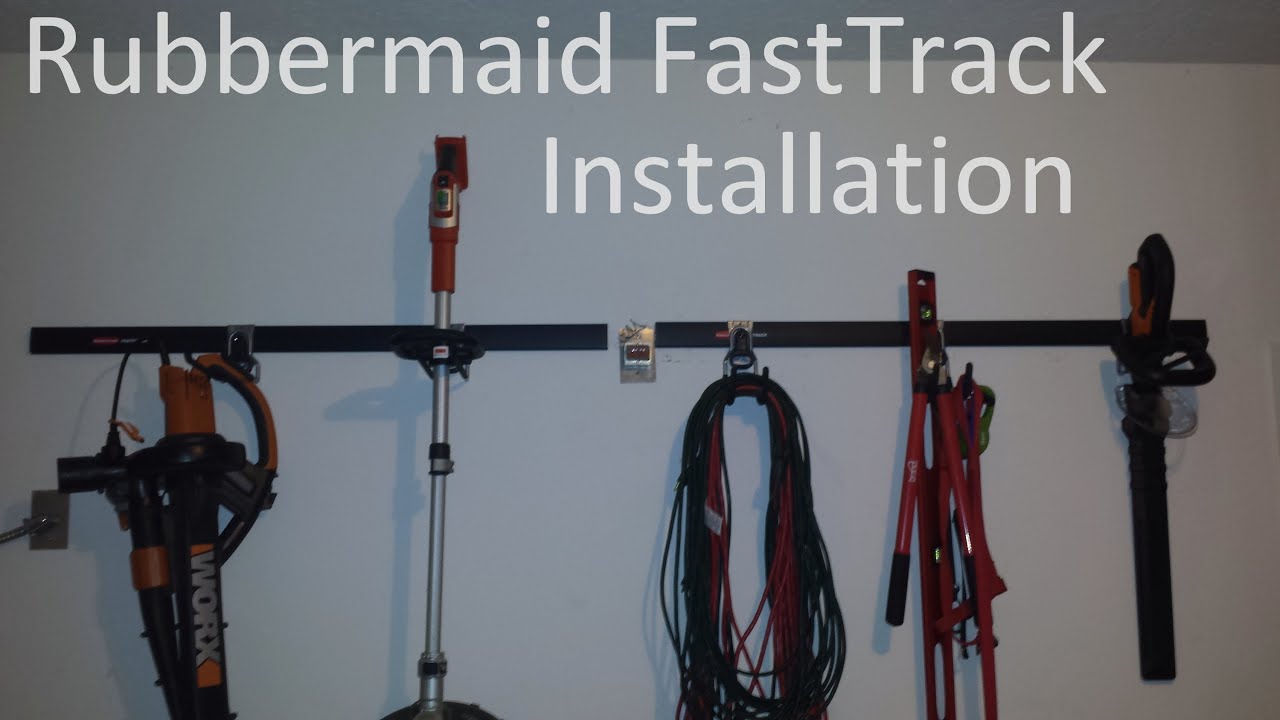 Easy Garage Storage Using the Rubbermaid FastTrack System - Life Love Larson