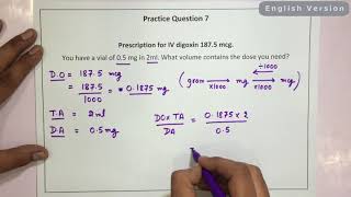 Dosage Calculation Part 3 (English) - Formula application screenshot 5