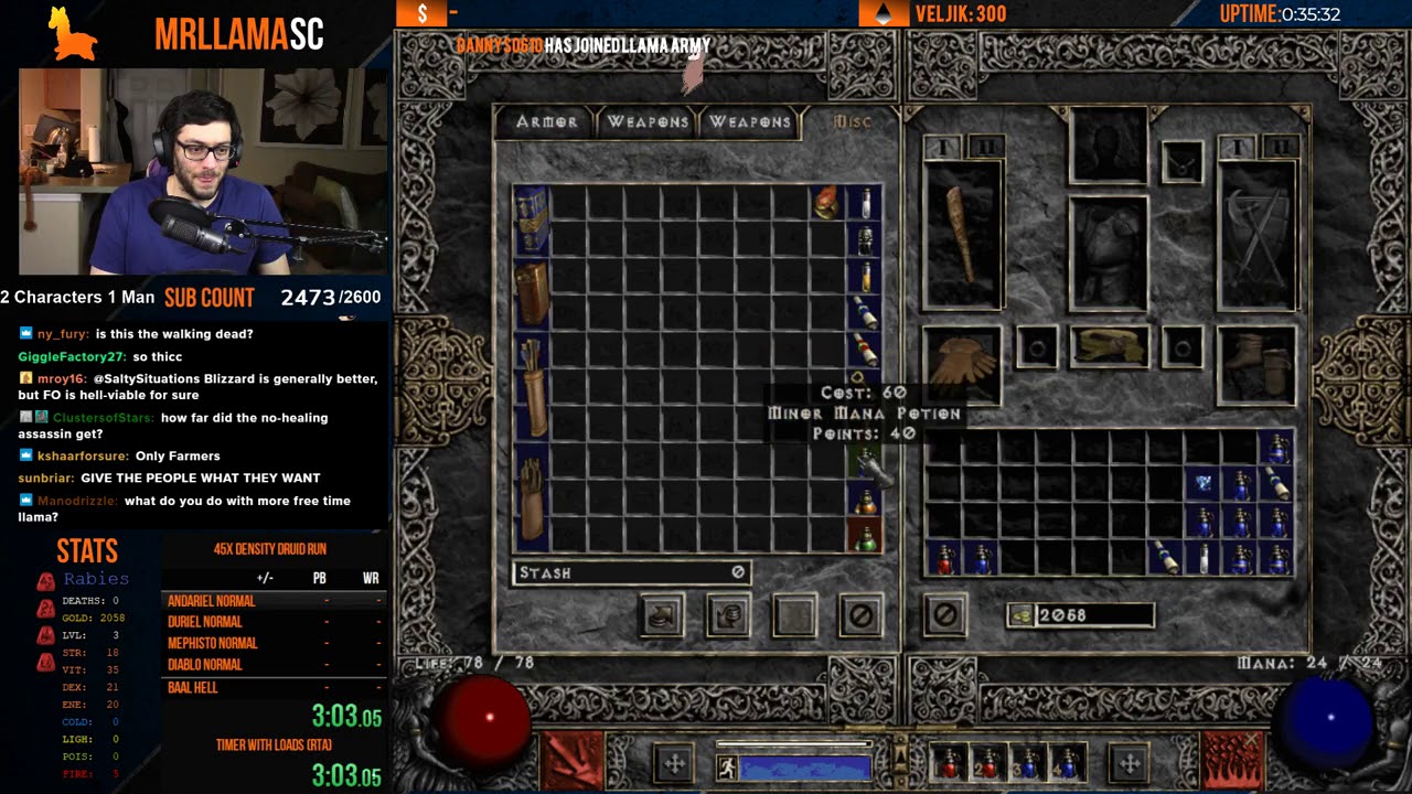 [Part 1] 45X DENSITY DIABLO 2 - RABIES (Poison Nova) DRUID!! - THE MOST INSANE STRAT YET