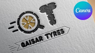 TIRE 🚙 Company 3D Logo Idea -  Canva & Photopea Shapes Tutorial screenshot 5