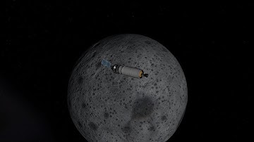 KSP x4 Scale Career - 7 Mun flyby and return (w/ kOS)