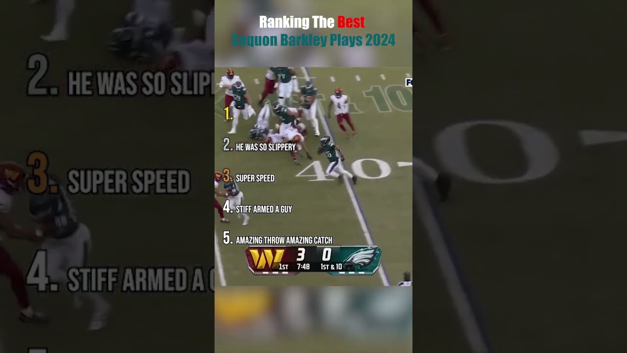 Ranking The Best Saquon Barkley Plays 2024  #footballhighlights #nflhighlights #sports