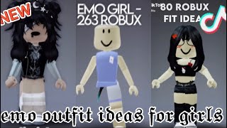 girl emo fits under 80 rbxxx!! #robloxoutfits #robloxoutfitideas #emoo