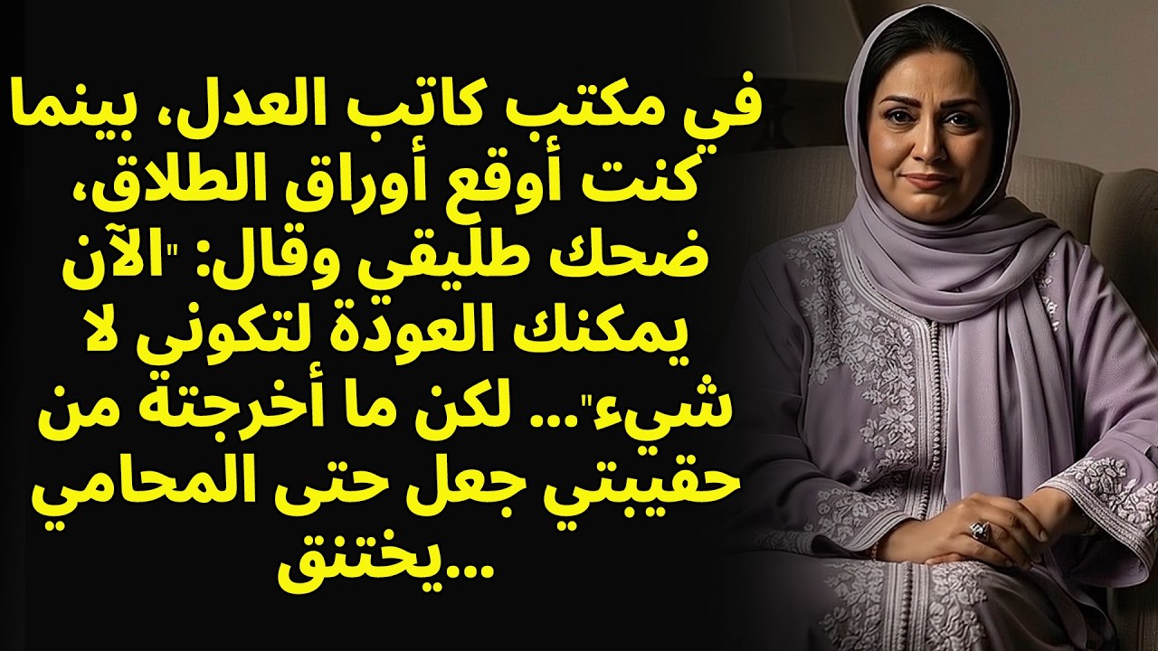 ضحك زوجي السابق في مكتب كاتب العدل وقال لي الآن يمكنك العودة لتكوني لا أحد... ثم أنا...