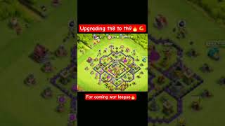 Upgrading th8 to th9 for war league #gaming #youtuber #coc #viral #upgrade #th9