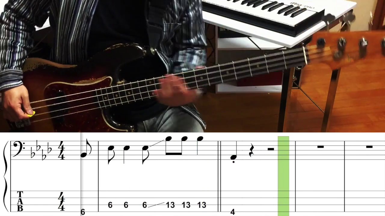 WANIMA/シグナル(Bass cover)5線譜&Tab譜付き_カラオケVer