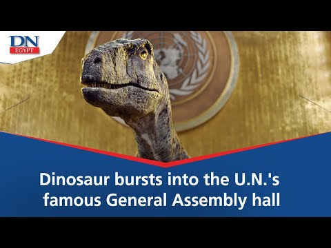 Dinosaur Urges World Leaders Not To 'Choose Extinction' at United Nations