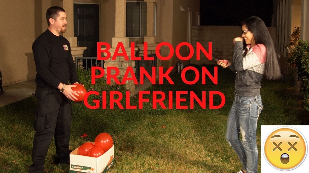 Balloon Prank On Girlfriend Youtube 