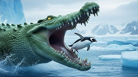"Heroic Rescue “Penguin in Danger! Giant Crocodile Attack On Penguin Brave Team Saved It"