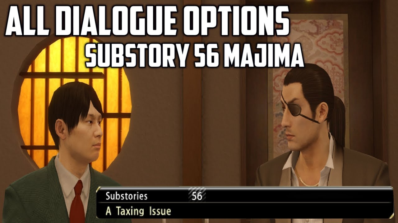 Yakuza 0 - A Taxing Issue (Substory 56) ALL DIALOGUE OPTIONS