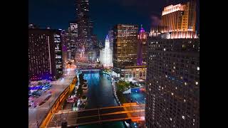 Chicago Loop Chicago River 4k Hyperlapse with Mini 3 Pro
