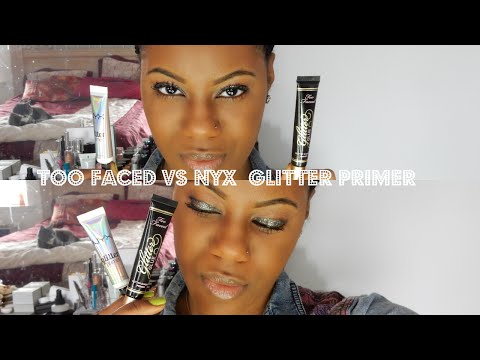 Affordable Glitter for Eye Makeup Looks - NYX Glitter Primer and Face &  Body Glitter Review