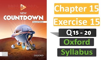 New Countdown Second Edition Book 8 | Oxford New Math Class 8 | Exercise 15 | Chapter 15 Solution