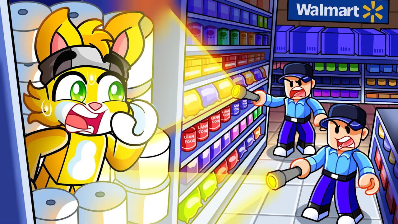 QUEDAMOS ATRAPADOS EN UN SUPERMERCADO DE NOCHE Y NOS OCURRE ALGO TERRIBLE EN ROBLOX 😱