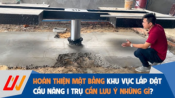 Những lưu ý khi hoàn thiện mặt bằng khu lắp đặt cầu nâng 1 trụ âm nền