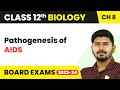 Pathogenesis of AIDS - Human Health and Disease | Class 12 Biology