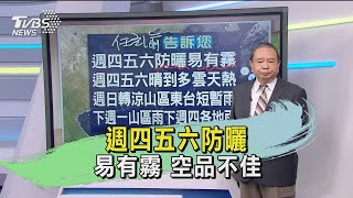 週四五六防曬 易有霧 空品不佳｜TVBS新聞