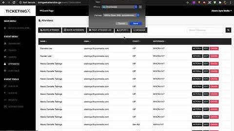 How to Export Attendee List