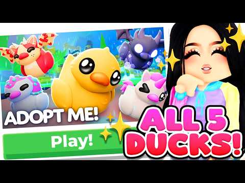 ALL 5 DUCK PETS!! (DUCK BOX) in Adopt Me! (roblox)